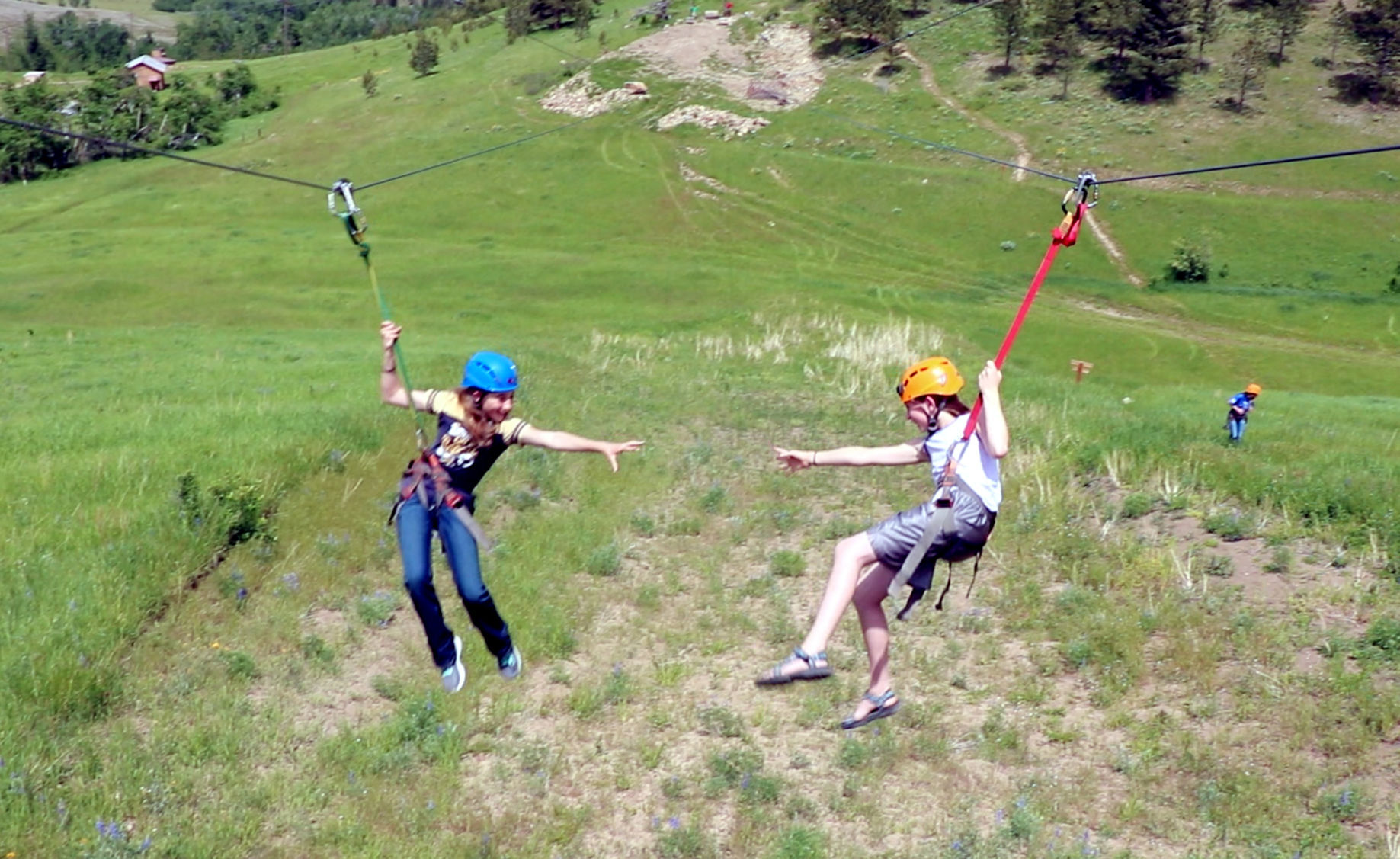 Zip line one of the activities